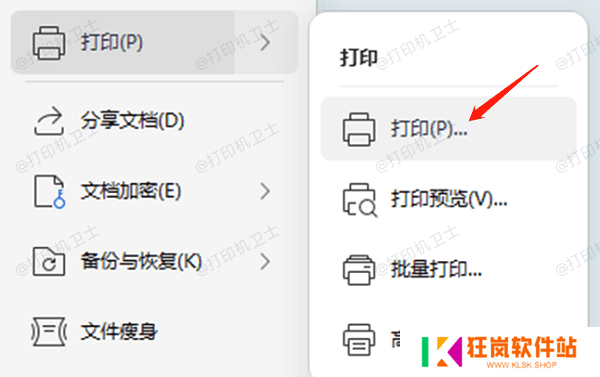 从Excel菜单中进入打印预览