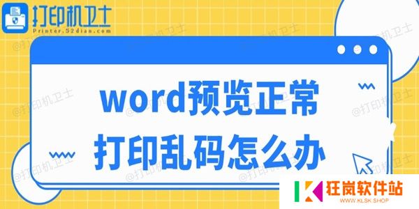 word预览正常打印乱码怎么办